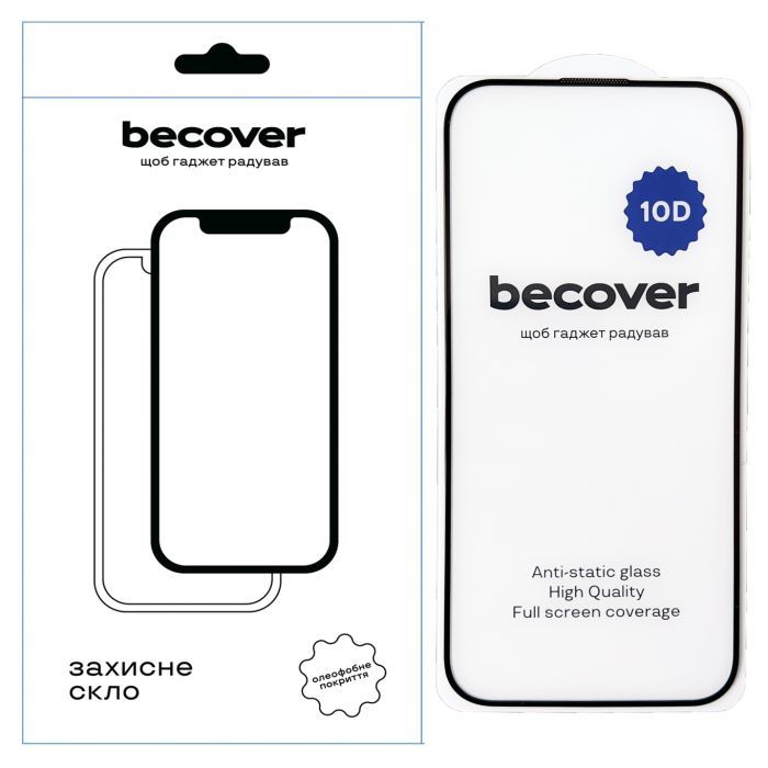 Стекло защитное BeCover Apple iPhone 16 10D Black Фото
