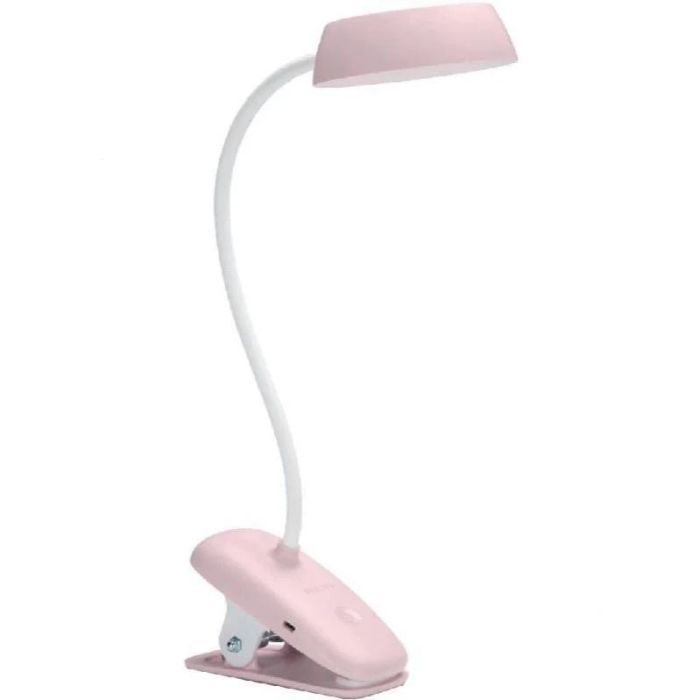 Настольная лампа Philips Donutclip 3Вт 4000K 1200мАг USB-A рожевий Фото