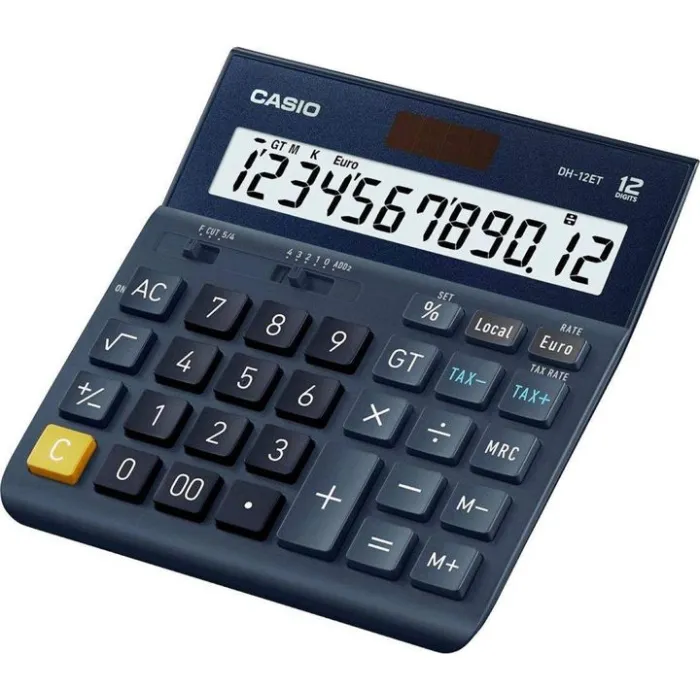 Калькулятор Casio DH-12ET-W-EP, чорний Фото