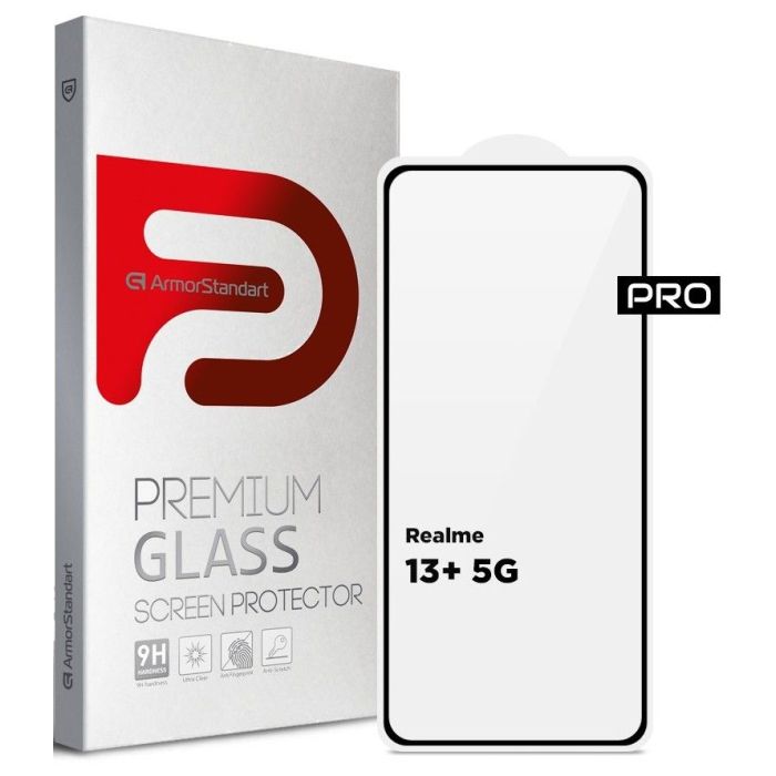 Стекло защитное Armorstandart Pro Realme 13+ 5G Black Фото