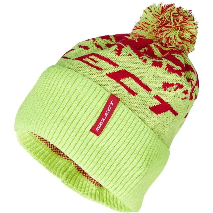 Шапка Select Pompon Hat 58 Yellow Red Фото