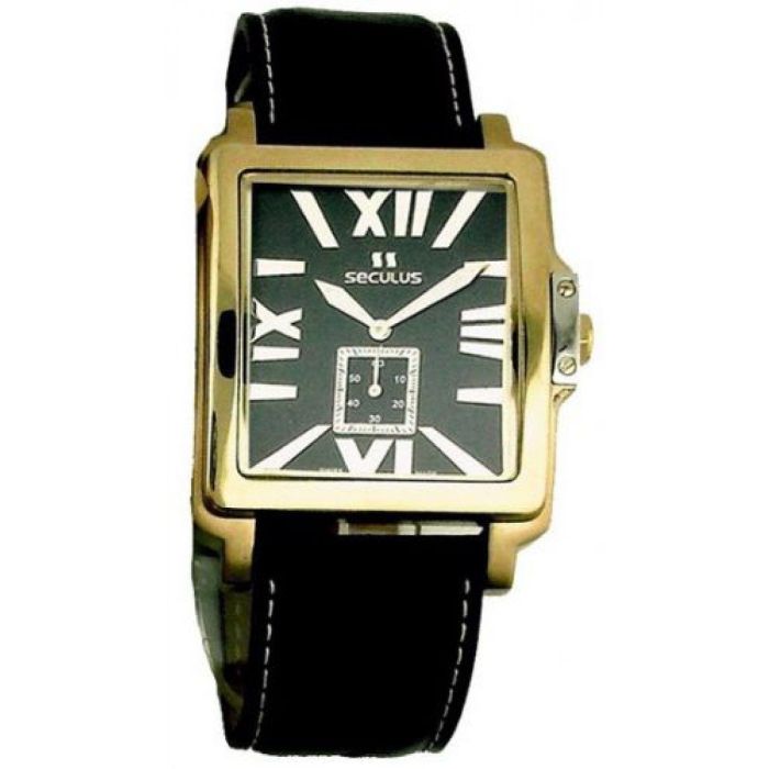Наручные часы Seculus 4492.1.1069 black-gilt, pvd, black leather Фото