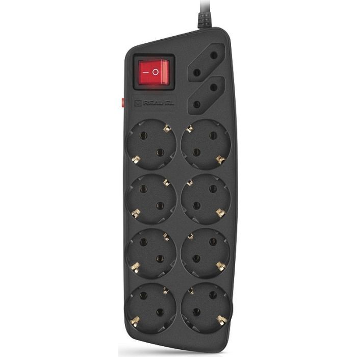 Сетевой фильтр питания REAL-EL REAL-EL RS-10 Protect, 5m, black Фото