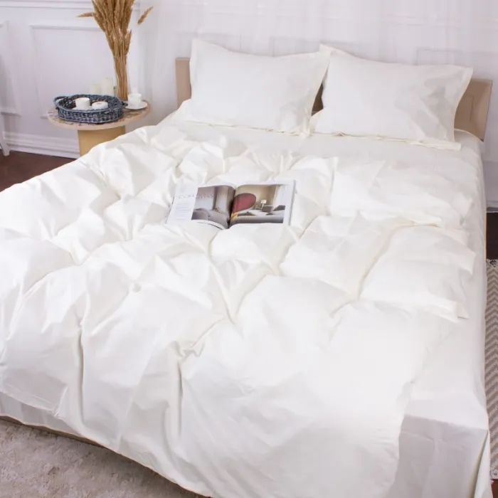 Постельное белье MirSon Poplin Line 002 Milky White 110x140 Фото