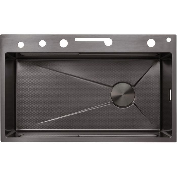 Мойка кухонная Kroner SchwarzeSET7546ARTHM Фото