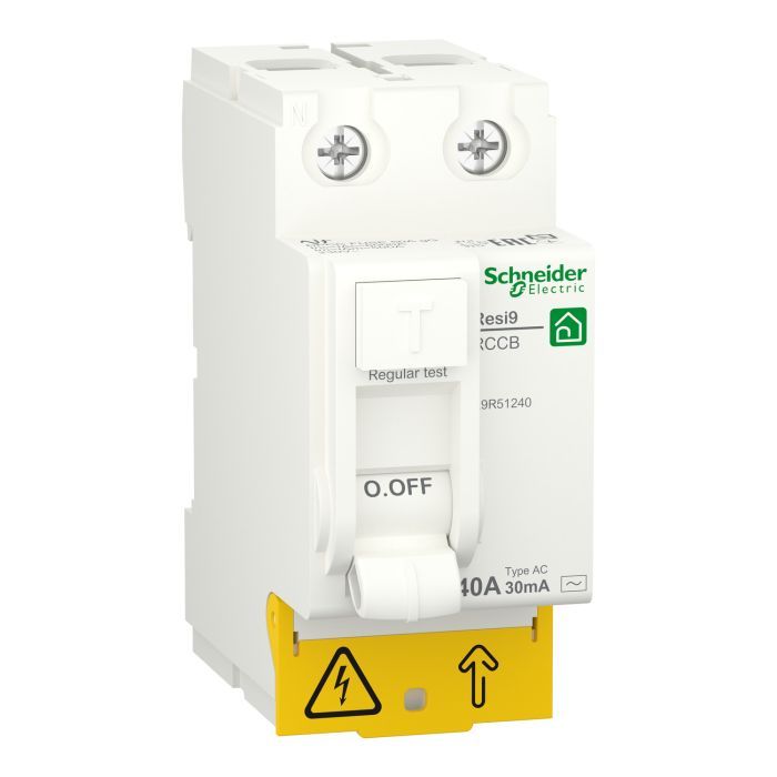 Дифференциальный автоматический выключатель Schneider Electric RESI9 2P 40A 30mA Фото