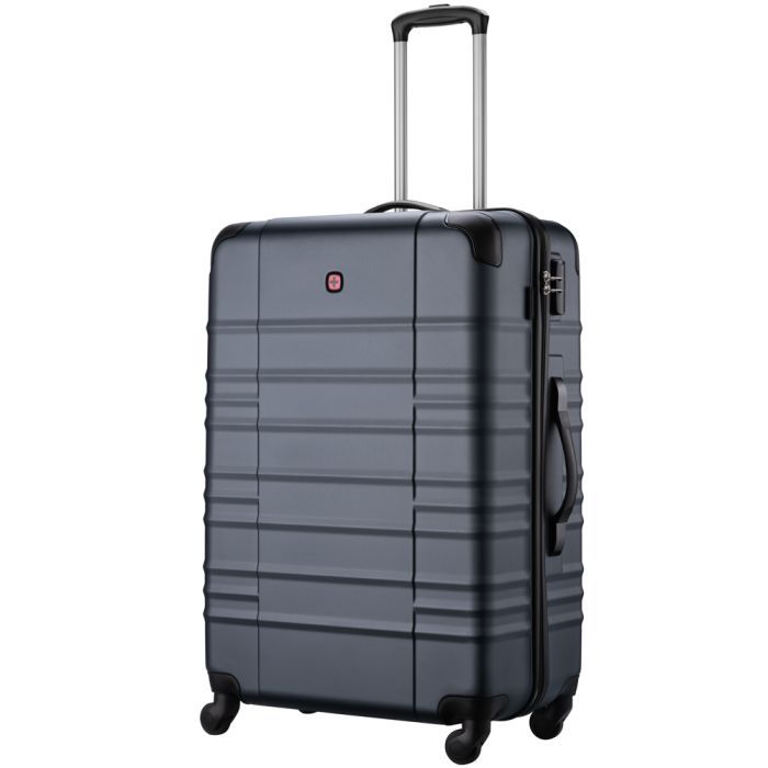 Чемодан Wenger Amplar, велика, пластик, 4 колеса, синя Фото