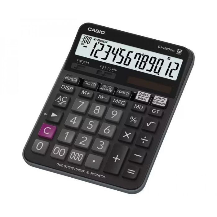 Калькулятор Casio DJ-120DPLUS, чорний Фото