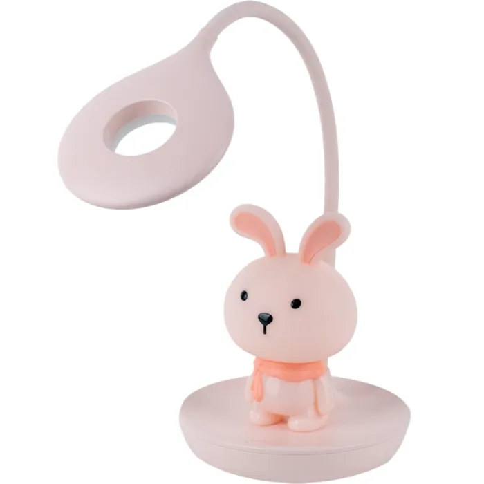 Настольная лампа Kite Bunny LED с аккумулятором, розовая Фото