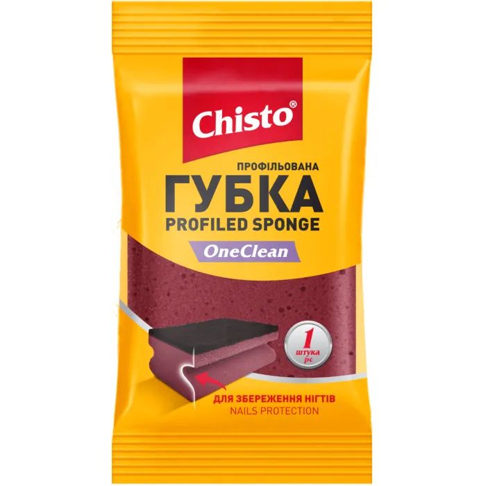 Губки кухонные Chisto OneClean Профилированная 1 шт. Фото