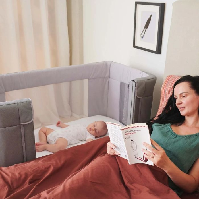 Кроватка Chicco Next2Me Forever 3 в 1 темно-сірий Фото 9
