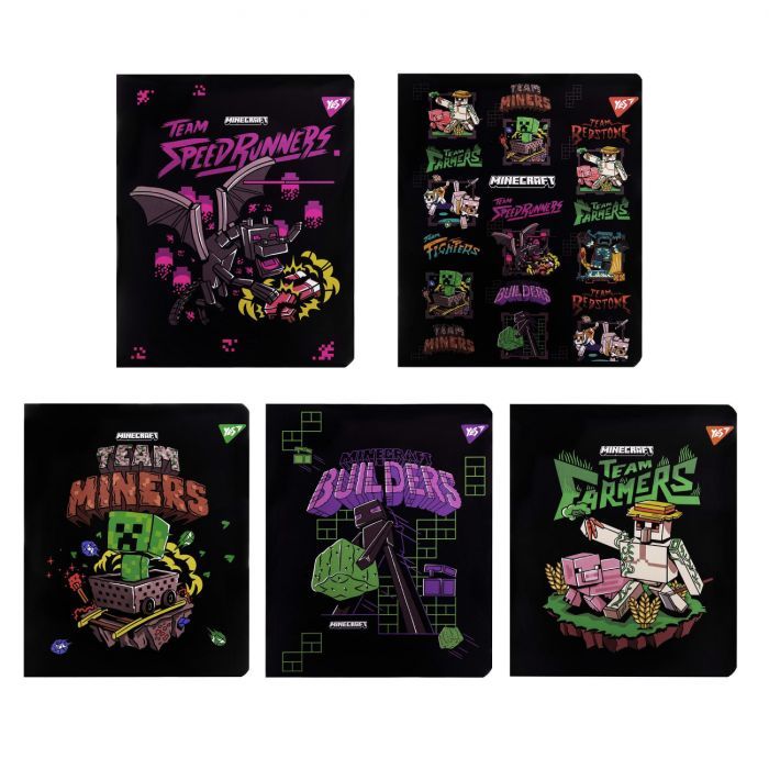 Тетрадь Yes Minecraft. Team 18 листов клетка Фото