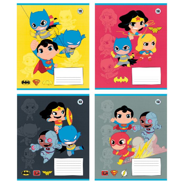 Тетрадь Kite DC Comics, 12 листов, косая линия Фото