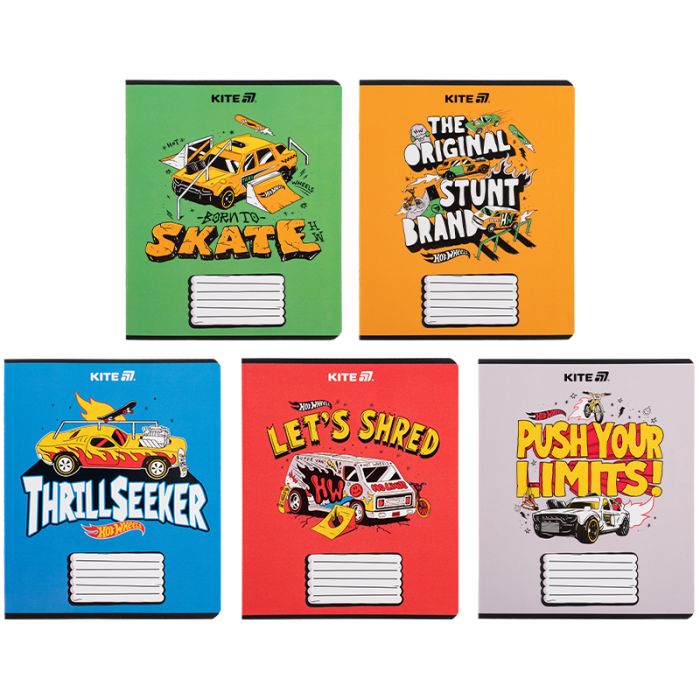 Тетрадь Kite Hot Wheels, 18 аркушів, клітинка Фото