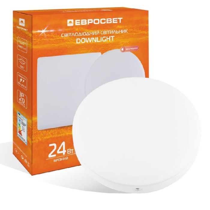 Светильник точечный Євросвітло LED-SR-170-24 6400К без рамки Фото