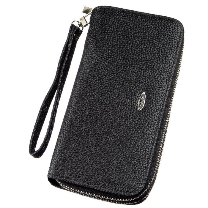 Кошелек Kivi Из зернистой экокожи Черный Фото