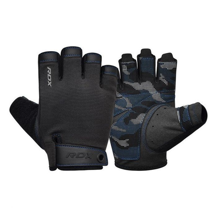 Перчатки для фитнеса RDX T2 Half Blue Plus M Фото