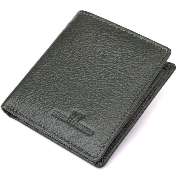 Кошелек ST Leather Из натуральной кожи Зеленый Фото