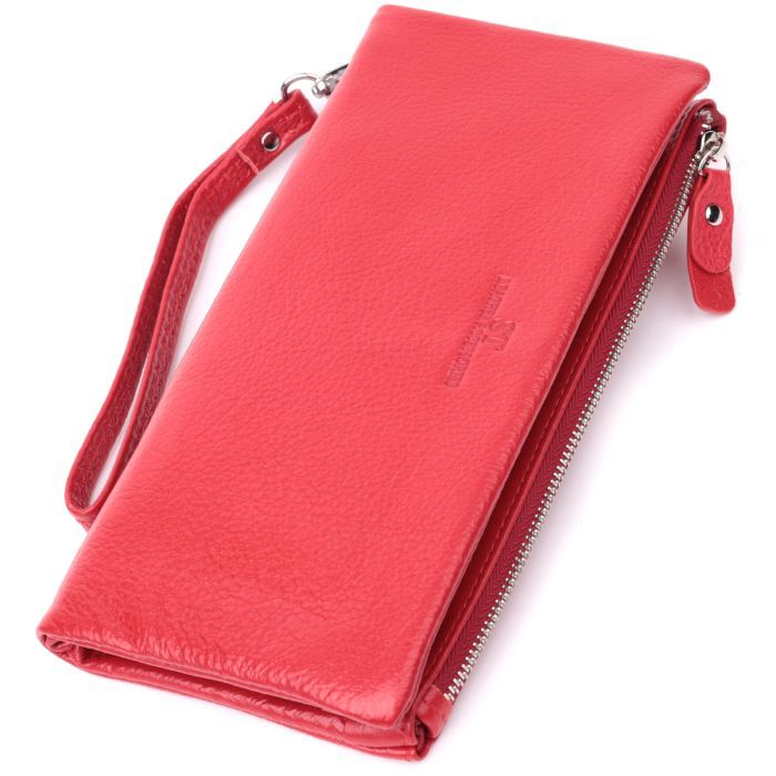 Кошелек ST Leather Из натуральной кожи Красный Фото