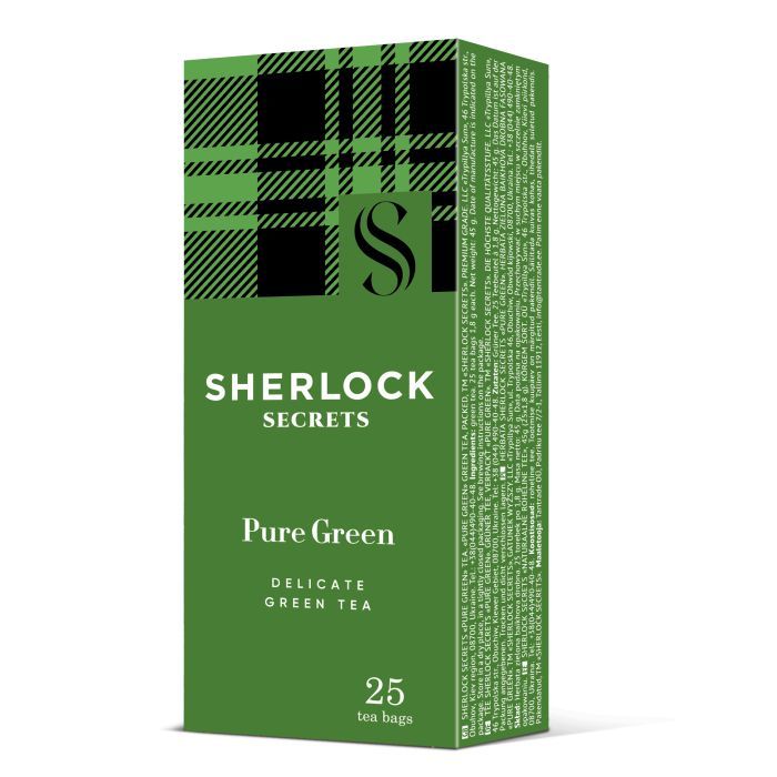 Чай Sherlock Secrets Pure Green зелений 25х1.8 г Фото