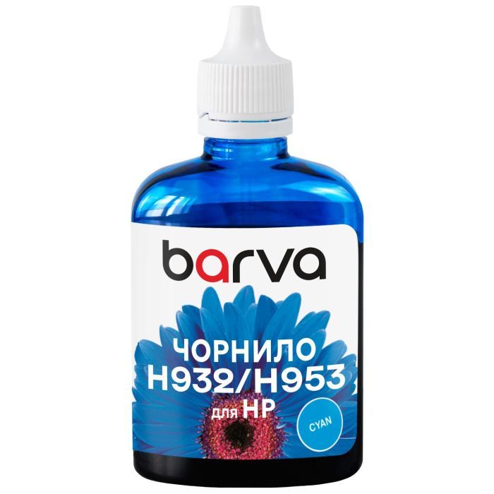 Чернила Barva HP 933/951/953 100ml, cyan, pigment Фото