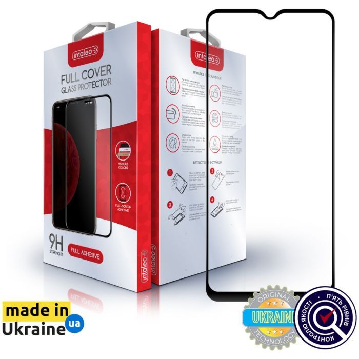 Стекло защитное Intaleo Full Glue Nokia C32 Black Фото