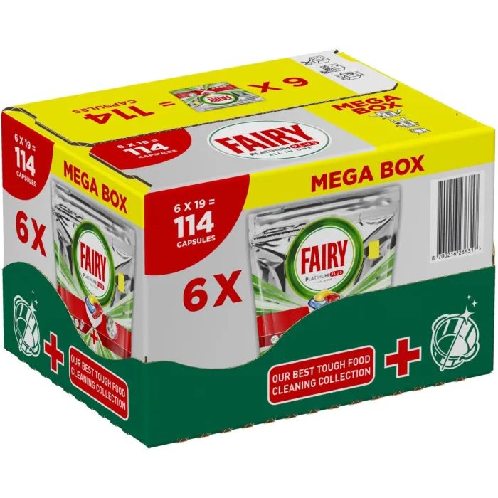 Таблетки для посудомоечных машин Fairy Platinum Plus All in One Lemon 114 шт. Фото