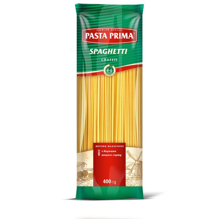 Макароны Pasta Prima Спагетти 400 г Фото
