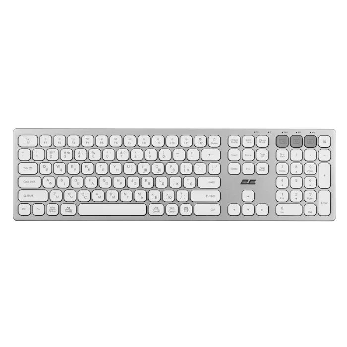 Клавиатура 2E KS270 109key Wireless UA Silver/White Фото