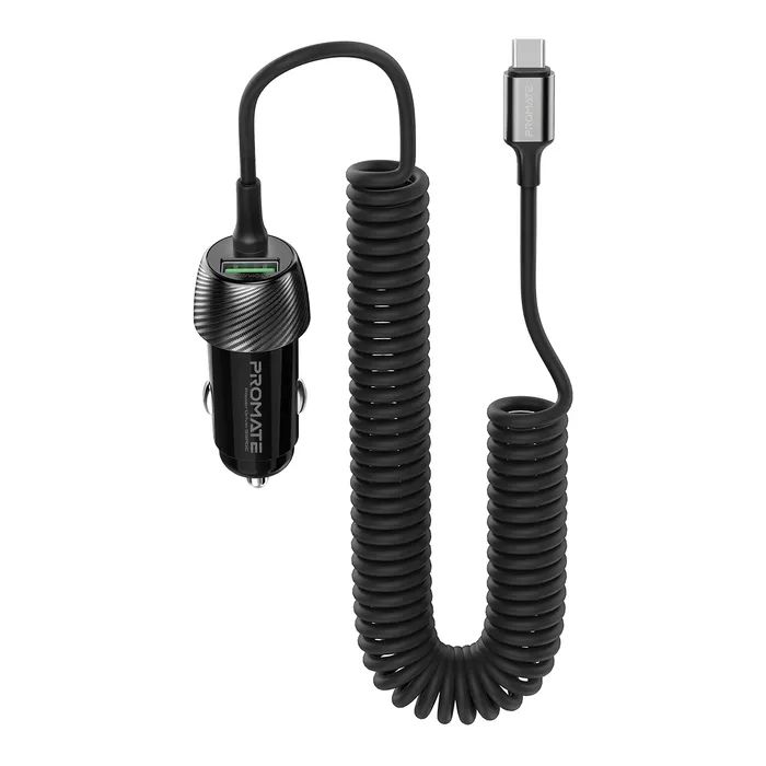 Зарядное устройство Promate 33W USB-C cable + USB-A port Фото
