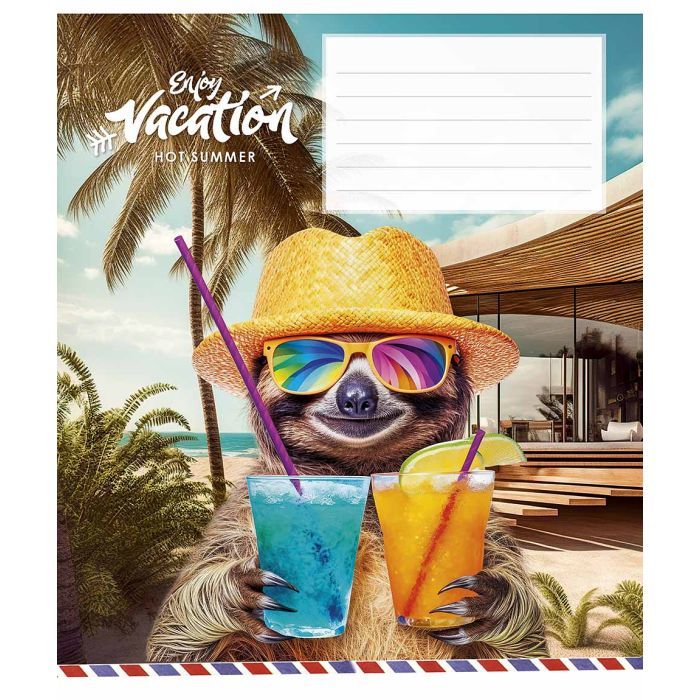 Тетрадь Школярик Cool vacation 12 листов клетка Фото