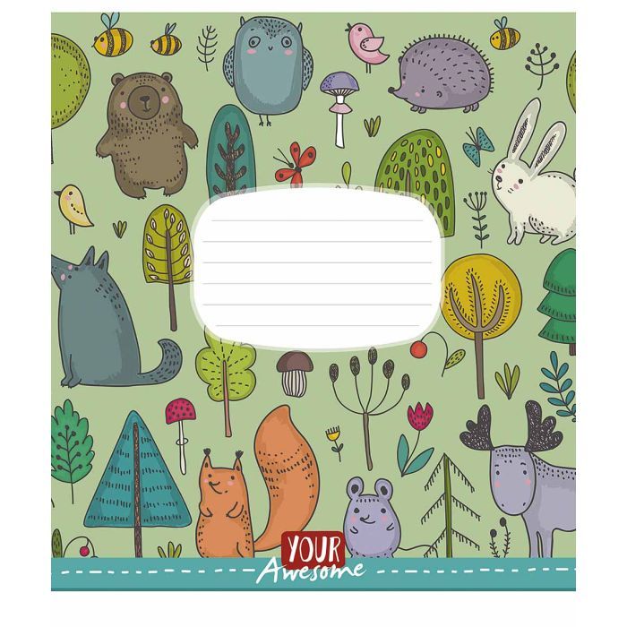 Тетрадь Школярик Funny cuties 24 аркуша лінія Фото