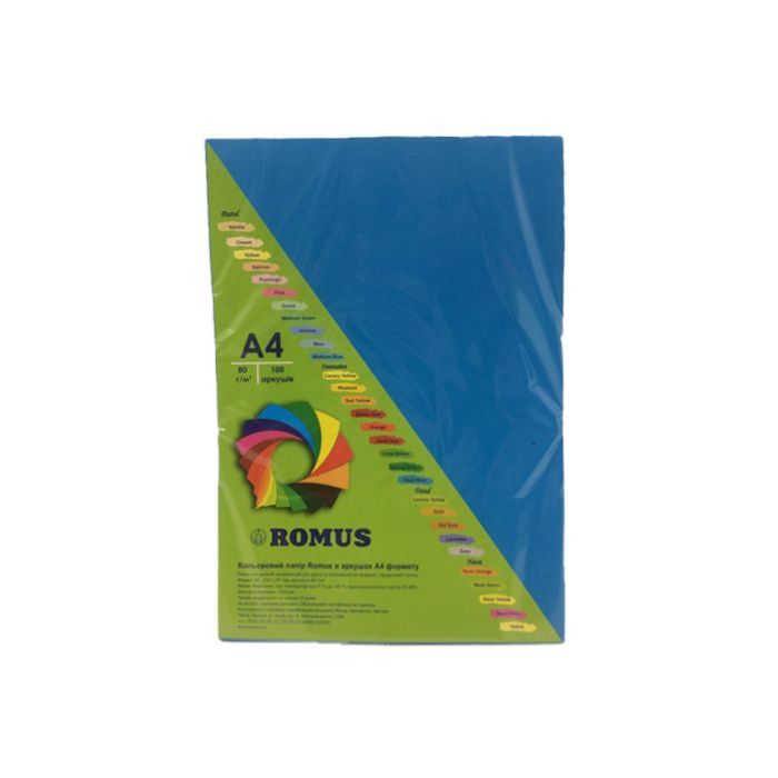 Бумага Romus А4 80 г/м2 100c, blue dark Фото