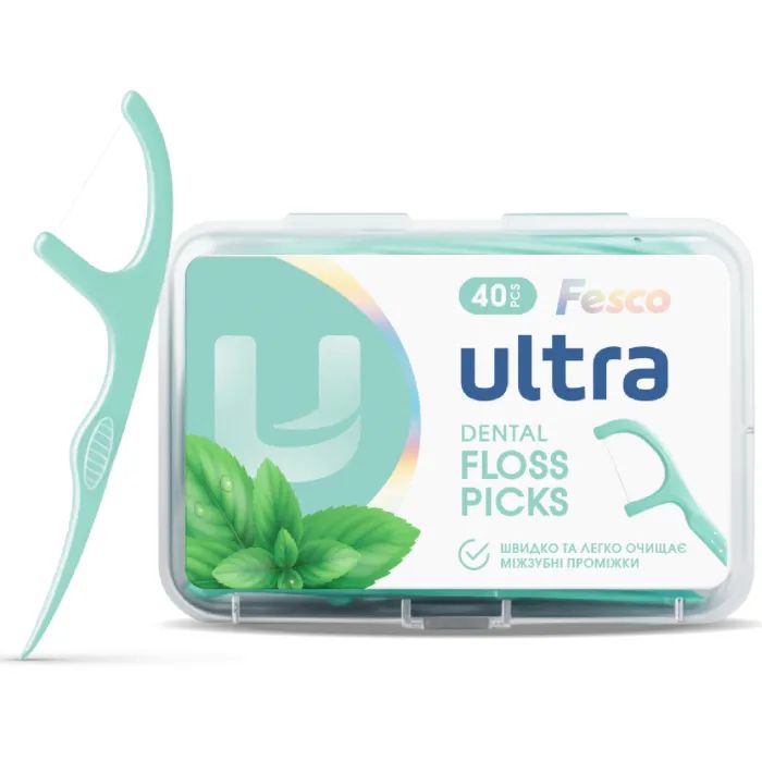 Флосс-зубочистки Fesco Ultra Dental Floss Picks 40 шт. Фото