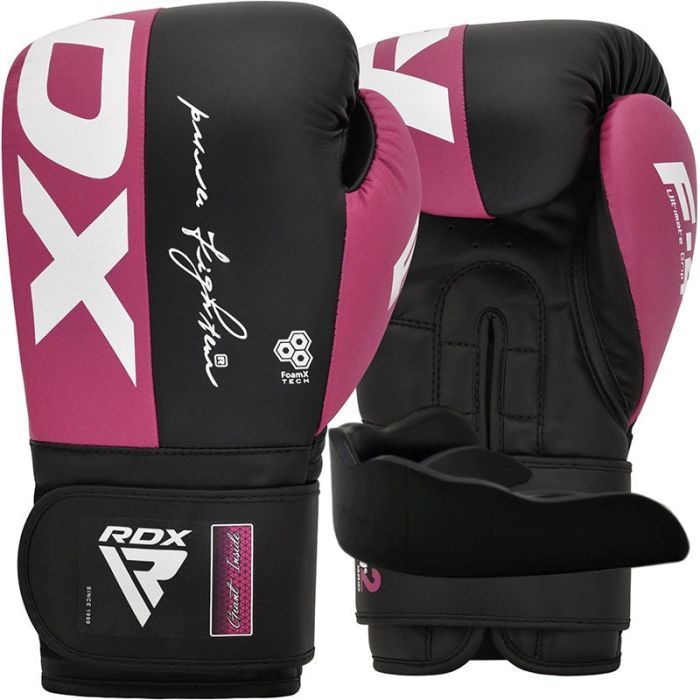 Боксерские перчатки RDX REX F4 Pink/Black-10 унцій Фото