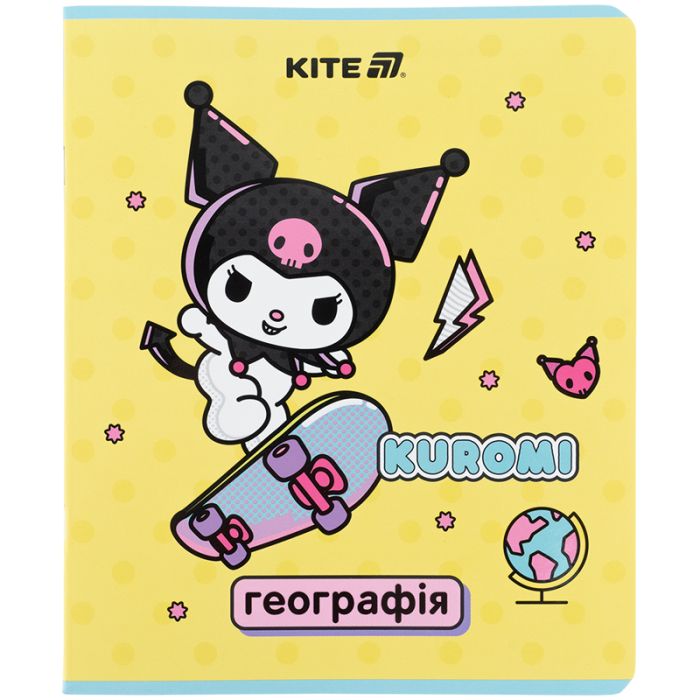 Тетрадь Kite предметная Kuromi 48 листов, клетка, география Фото