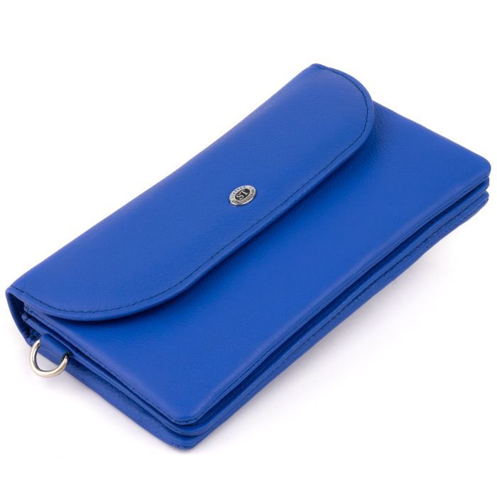 Кошелек ST Leather Из кожи Синий Фото
