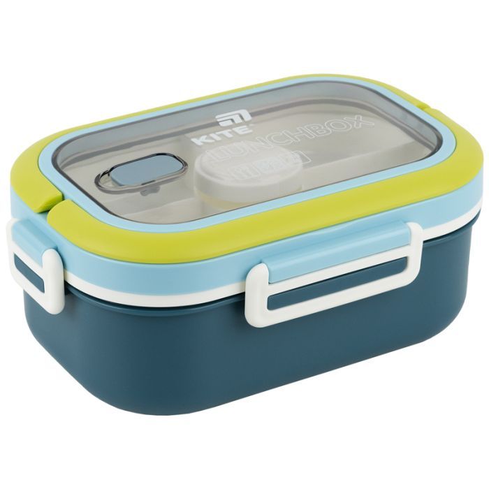Ланч-бокс Kite з розділювачем 1100 мл, синій Фото