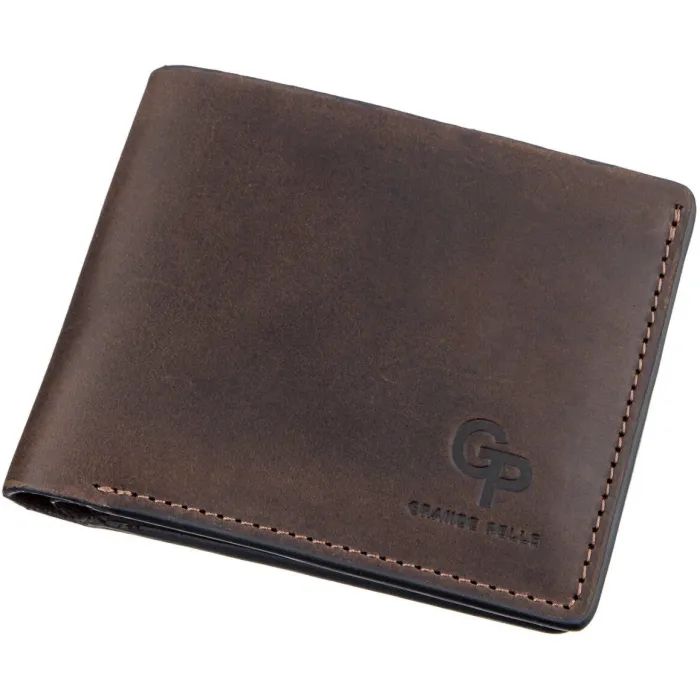 Портмоне Grande Pelle Унисекс на магните Коричневое Фото