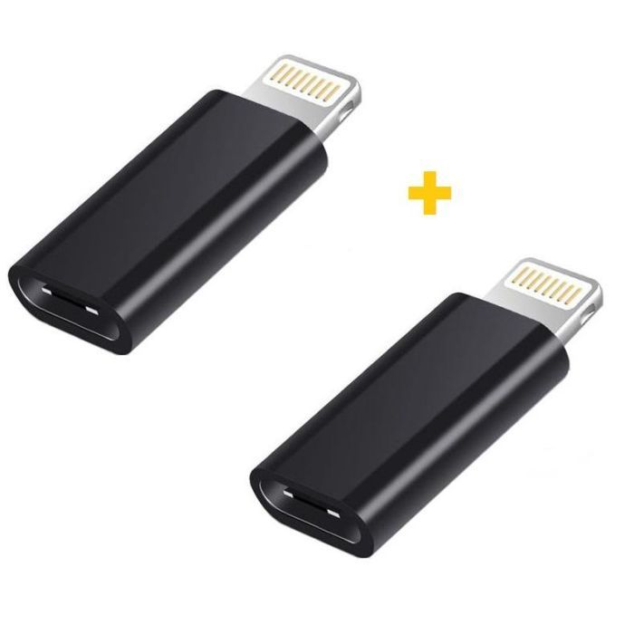 Переходник XoKo USB-C F to Lightning M 2PCS black Фото