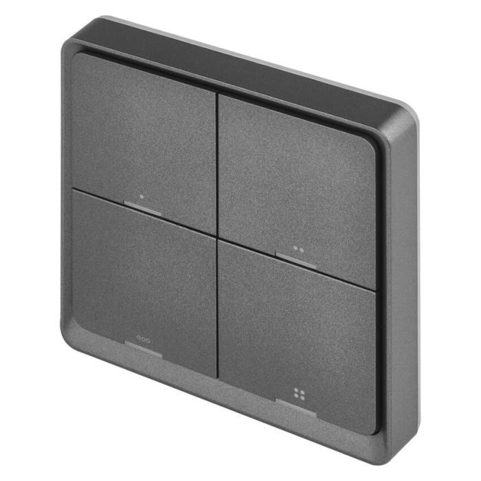 Умный выключатель EMOS H5016 4 buttons ZigBee 3.0 Black Фото