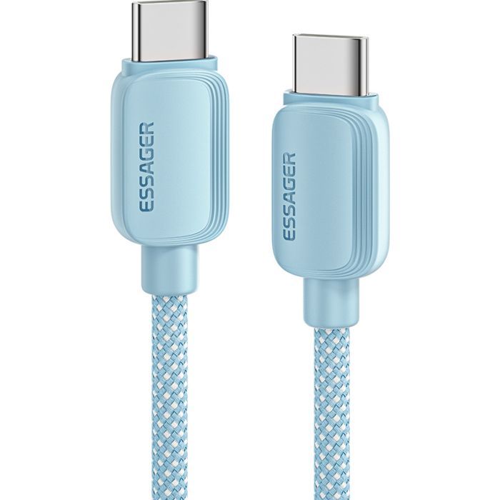 Дата кабель Essager USB-C to USB-C 1.0m 100W blue Фото