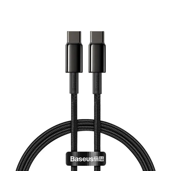 Дата кабель Baseus USB-C to USB-C 1.0m 100W black Фото