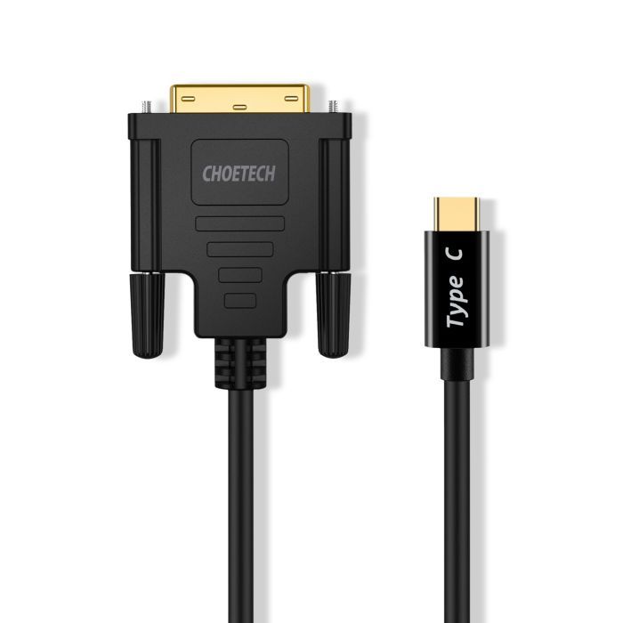 Кабель мультимедийный Choetech USB-C to DVI M 1.8m black Фото
