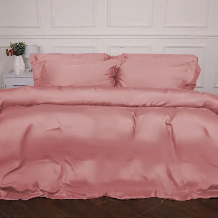 Постельное белье MirSon Tencel №02 Pink 175х210 двуспальный Фото