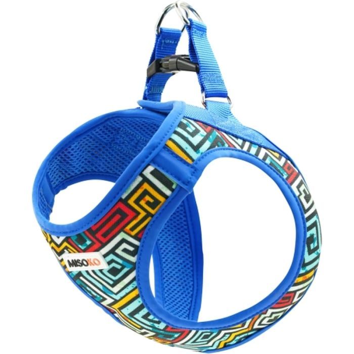 Шлей для собак MISOKO&CO синяя с узором L Фото