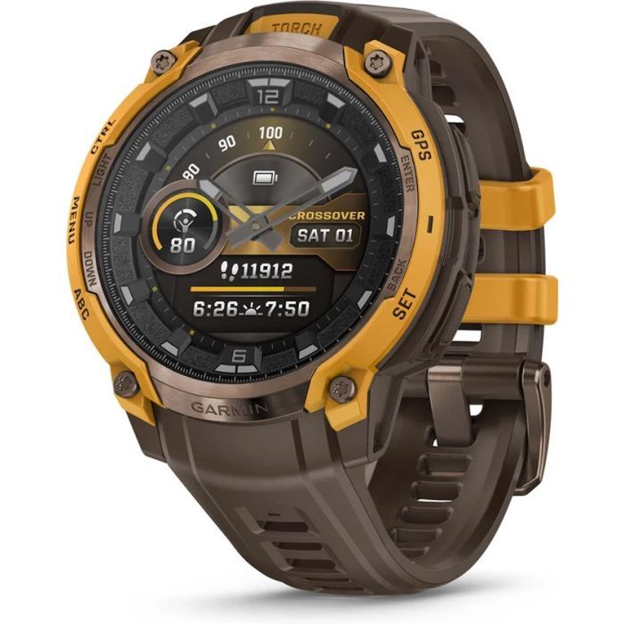Смарт-часы Garmin Instinct Crossover AMOLED, BronzeSunburst/Cocoa, G Фото