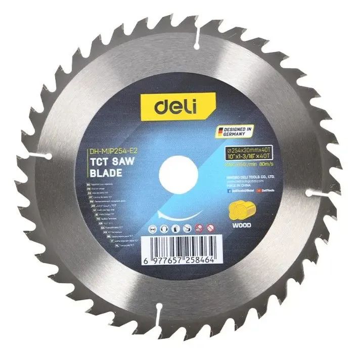 Диск пильный Deli TCT 254 мм x 30 мм Фото