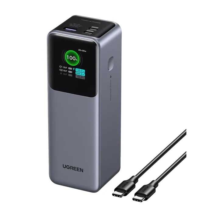 Батарея универсальная Ugreen 25000mAh 200W Nexode Smart Display Фото