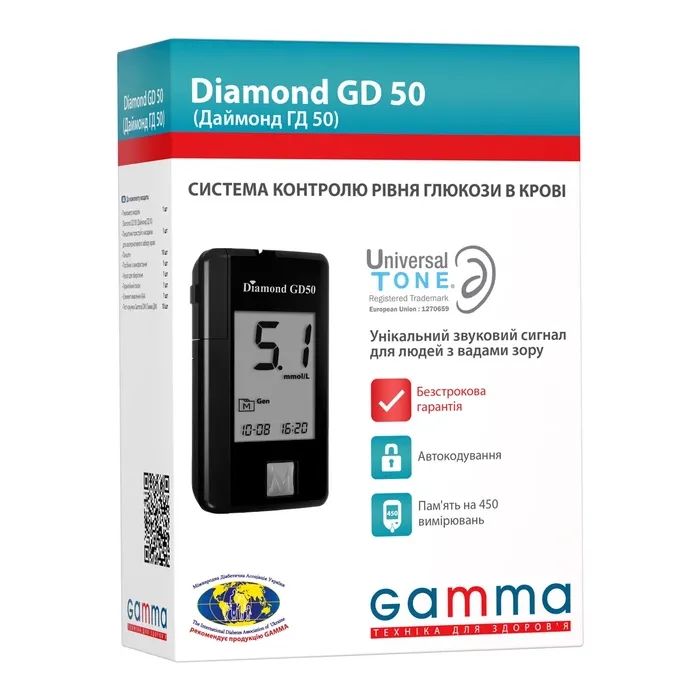 Глюкометр Gamma Diamond GD50 Фото